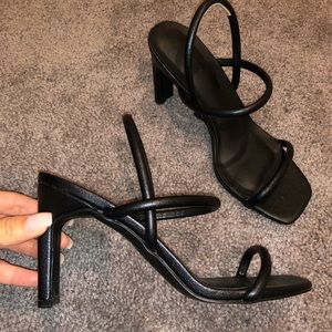 Aldo Black Heeled Sandals
